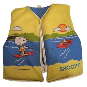 Vintage peanuts snoopy and Woodstock life vest kids Size 24-29